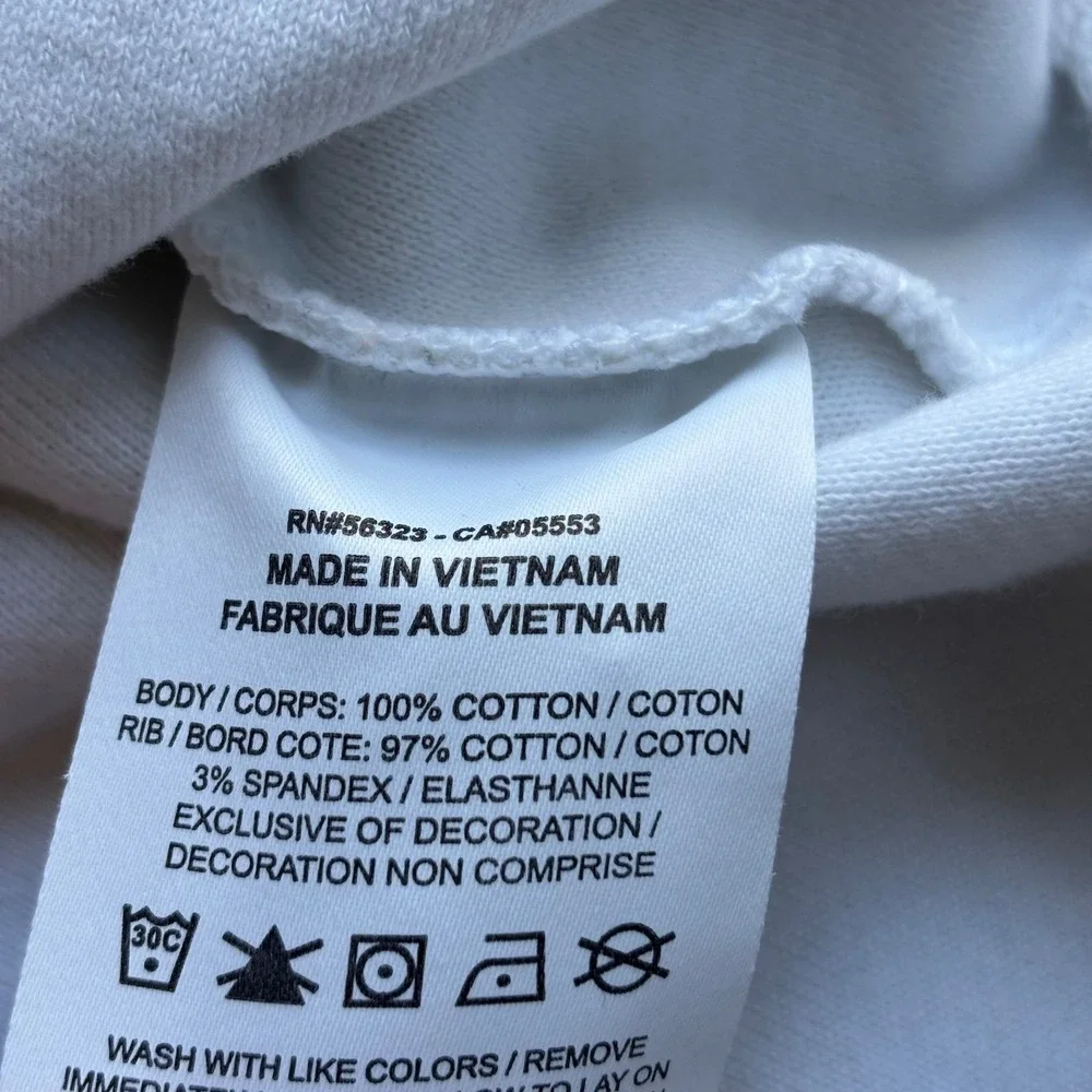 Jordan Sweatshirt Mens XL White Script Logo Textured Pullover FN4607-100